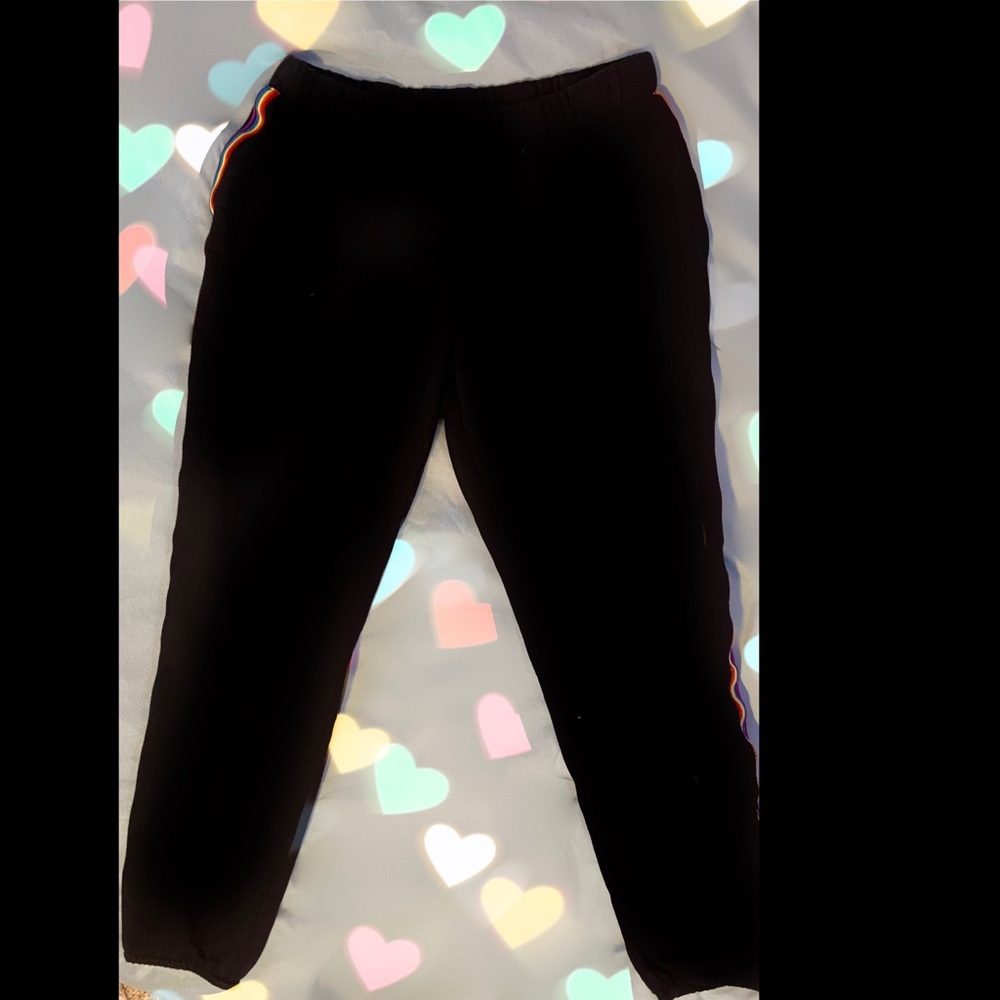 Cute rainbow sweatpants!